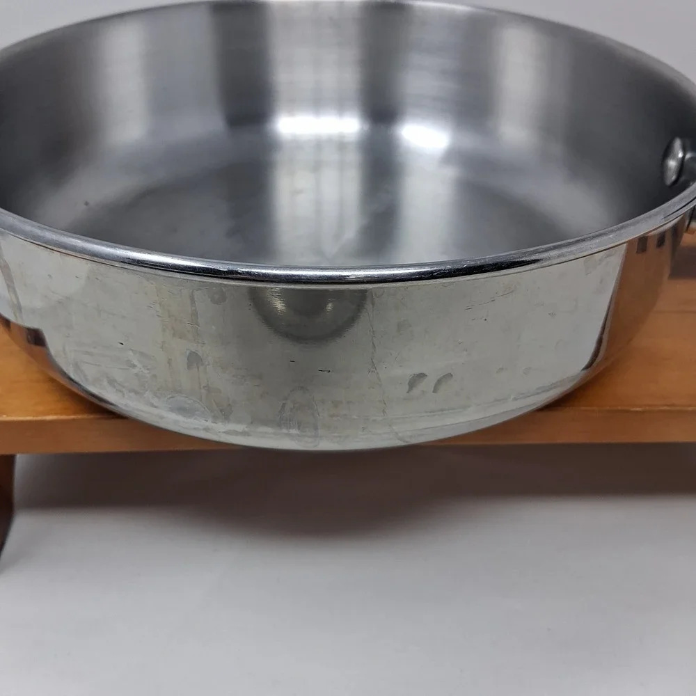 Revere S10h 3qt Stainless Steel Skillet Sauté Pan with Vented Glass Lid Silver